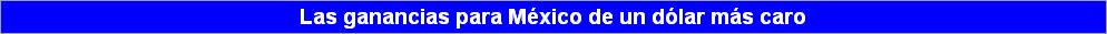 Las ganancias para México de un dólar más caro